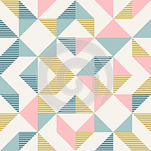 Abstract geometry in retro colors, diamond shapes geo pattern