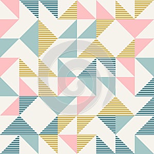 Abstract geometry in retro colors, diamond shapes geo pattern