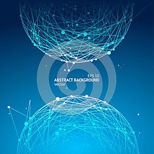 Abstract Geometry Sphere Background. Vector