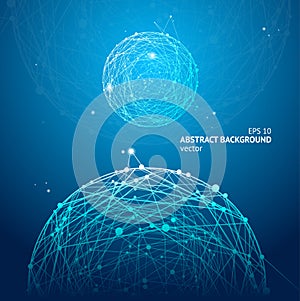 Abstract Geometry Sphere Background. Vector