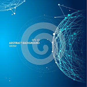 Abstract Geometry Sphere Background. Vector