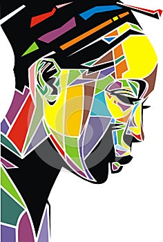 Abstract girl face or mask