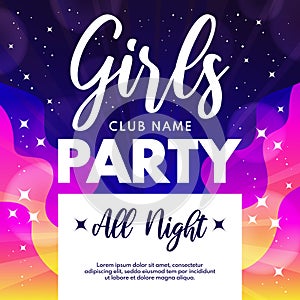 Abstract Girls Party vector background