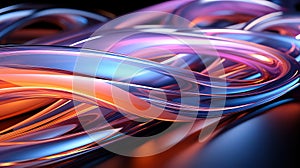 Abstract glass background. Texture of wavy glass illuminated with multi-colored light