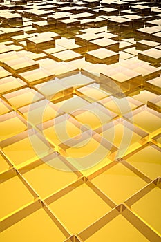 Abstract glass cubes background