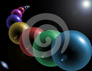 Abstract glass orbs photo