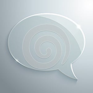 Abstract Glass Speech Bubble