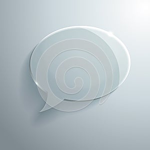 Abstract Glass Speech Bubble