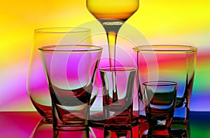 Abstract glassware