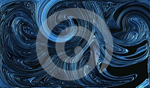 Abstract Glassy Blue Swirls Distorted Wallpaper