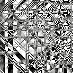 Abstract glitch pattern. Chaotic line texture. Digital interference Vector. Modern distortion background.