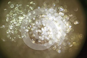 Abstract glitter light soft focus and Blurred bokeh circles for Christmas background
