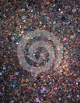 Abstract glitter texture with soft light and enhanced sparkle effect