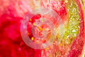 Abstract glittery liquid and crystals background