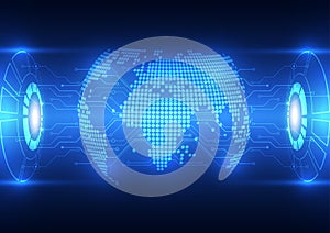 Abstract global future technology background, vector illustration