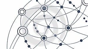 Abstract global network connections, digital technology grid. vector design Generative AI