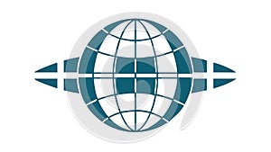 Abstract global network icon, modern connectivity. vector design Generative AI