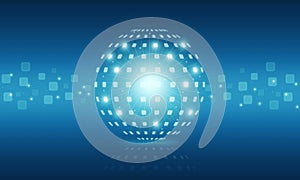 Abstract globe digital technology internet background