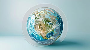 Abstract globe focusing on North America illustration.