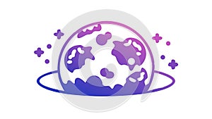Abstract Globe with Swirling Colorful Patterns, vector design Generative AI
