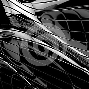 Abstract glossy black background photo