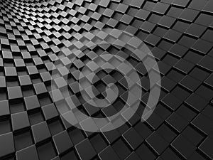 Abstract Glossy Dark Cubes Background
