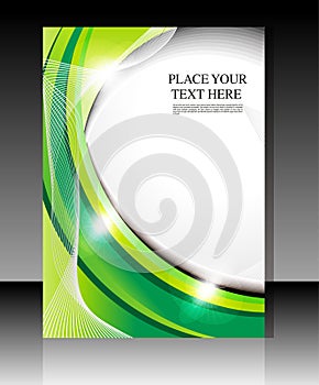 Abstract glossy green falyer