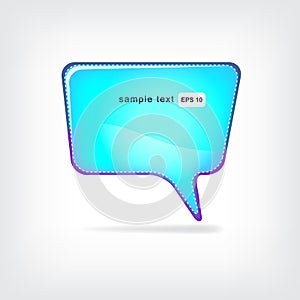 Abstract glossy speech bubble
