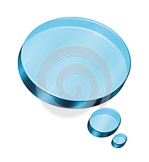 Abstract glossy speech bubble