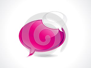 Abstract glossy speech bubble