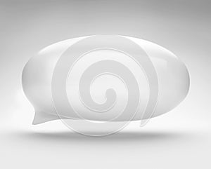 Abstract glossy speech bubble