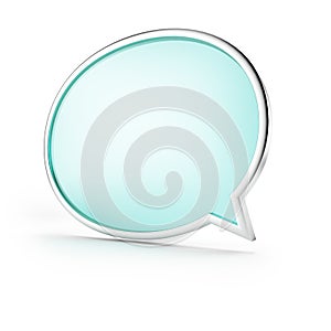 Abstract glossy speech bubble