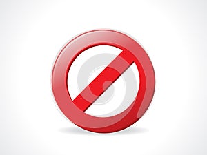 Abstract glossy stop icon