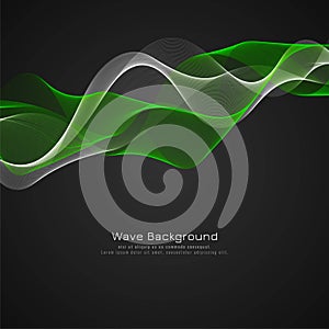 Abstract glossy wave dark background