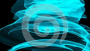 Abstract glow spiral lines in space as helix for futuristic creative, 3d computer generating backdrop