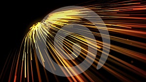 Abstract Glowing 3d Light Strokes Background