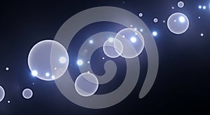 Abstract Glowing Bubble Light Background