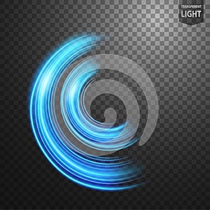 Abstract Glowing Circle with a transparent background, isolated and easy to edit. Vector Illustration