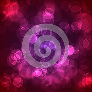 Abstract glowing circles on a colorful background