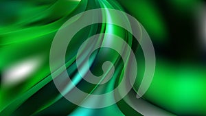Abstract Glowing Cool Green Wave Background Image