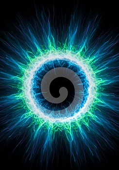 Abstract Glowing Energy Circle in Dark Background