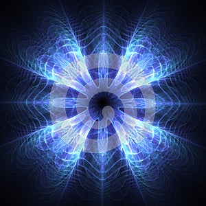 Abstract Glowing Flower Background - Fractal Art