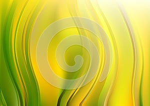 Abstract Glowing Green and Yellow Wave Background Vector Eps