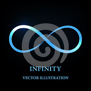 Abstract glowing infinity symbol