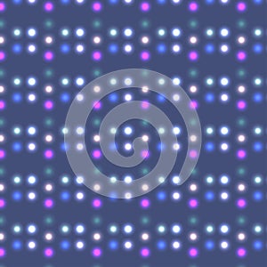 Abstract Glowing Light Dots on Dark Blue Color Background