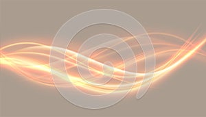 Abstract glowing lights wave effect backgroun design