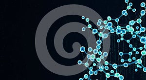 Abstract glowing molecular structure background