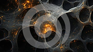 Abstract Glowing Network Cellular Structure Design