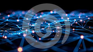 Abstract Glowing Network Connection Background