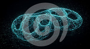 Abstract glowing neural network structure visualization